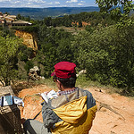 Peinture à roussillon par mary maa - Roussillon 84220 Vaucluse Provence France