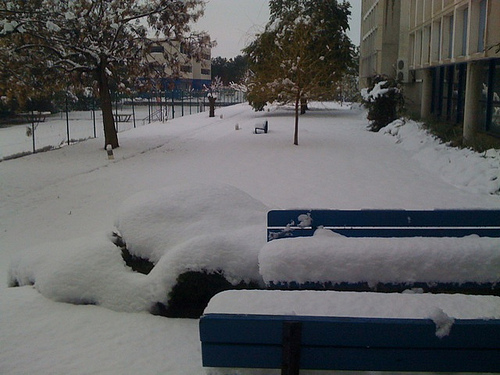 Nîmes se réveille sous 20cm de neige ! by Frédéric Roginska