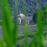 Abbaye de Sénanque encaissée dans son vallon  par GUGGIA - Gordes 84220 Vaucluse Provence France