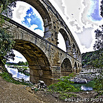 Pont du Gard en fish eye by Billblues - Vers-Pont-du-Gard 30210 Gard Provence France